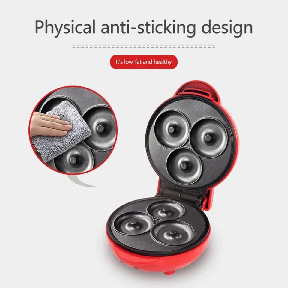 3 Hole Donut Machine, Non Stick Coated Doughnut Machine, 220V Mini Donut Makers For Children Kid, Household Electric Donut Maker, Electric Frying Pan Biscuit Hot Cake Maker 3 Hole Donut Machine, Non Stick Coated Doughnut Machine, 220V Mini Donut Makers For Children Kid, Household Electric Donut Maker, Electric Frying Pan Biscuit Hot Cake Maker